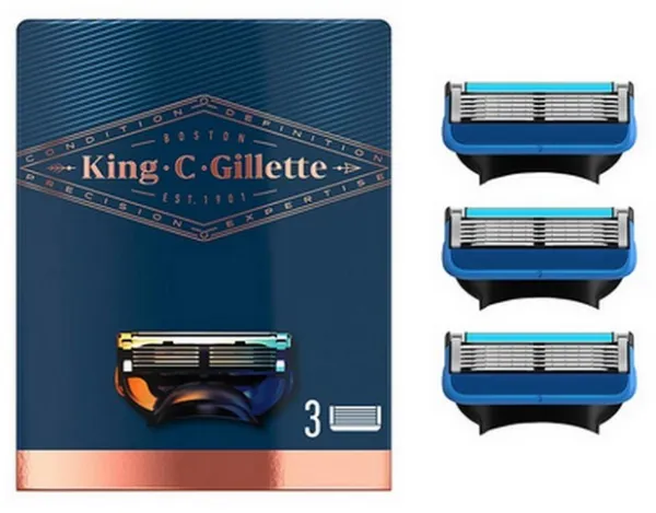 Gillette - King C. Barberblader - 3 stk
