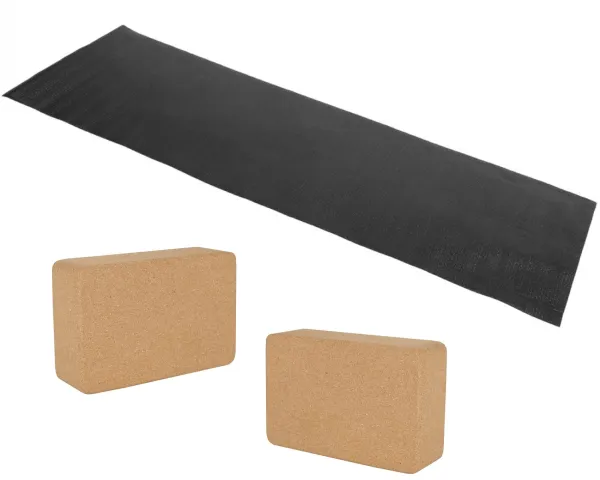 Odin Pakke tilbud Yogamatte + 2 stk Kork Yogablokker
